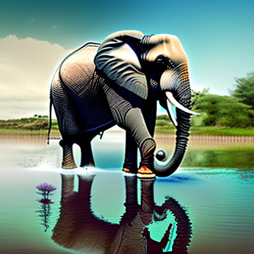 estilovintedois elephant at the water's edge