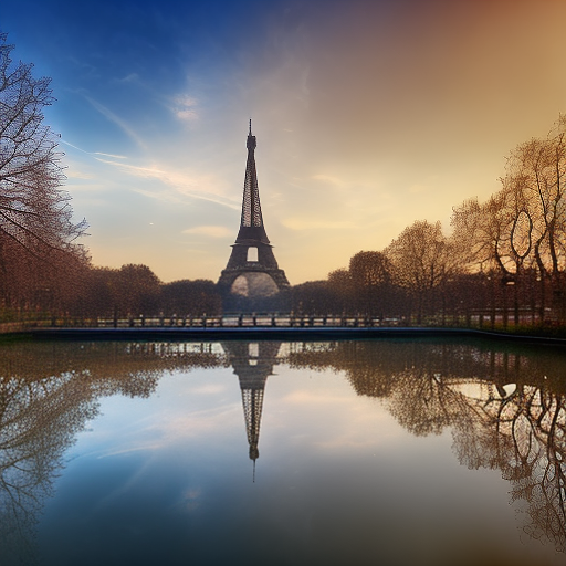 mdjrny-v4 style Paris, winter, river, banks, field, snow, reflection, trees, bushes, distant forest, sunset, light, glare, shadows, rain, drops, bridge, embankment, city of Paris