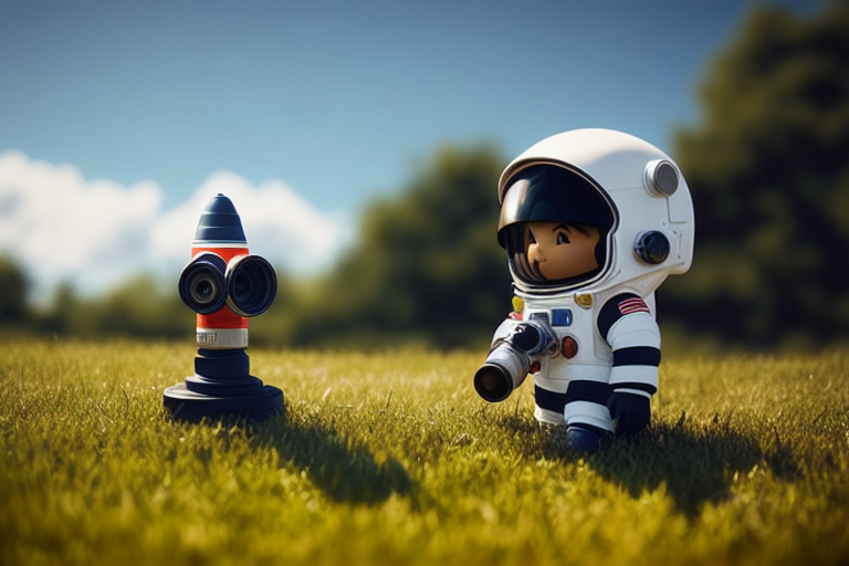 modelshoot style Cover kid's book, little astronaut, rocket on launcher DSLR photography, sharp focus, Unreal Engine 5, Octane Render, Redshift, ((cinematic lighting)), f/1.4, ISO 200, 1/160s, 8K, RAW, unedited, symmetrical balance, in-frame