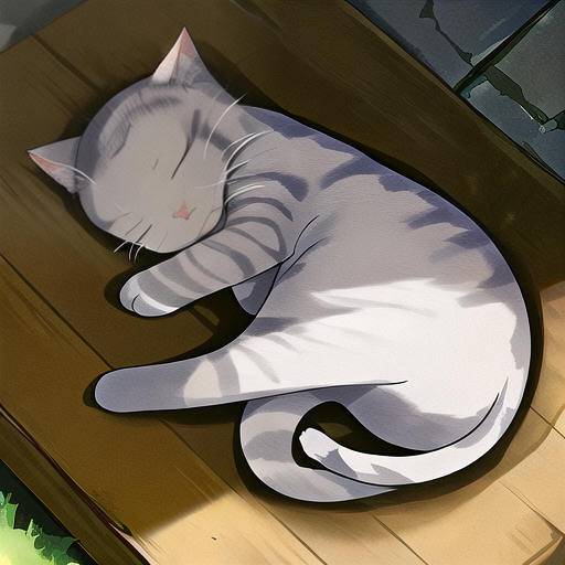  A sleeping cat