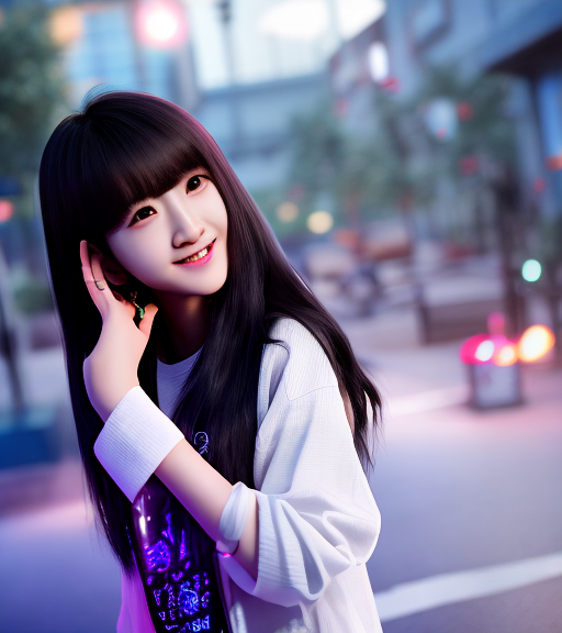redshift style korean teen pop star idol cute 18 year old korean girl with long dark hair and bangs cute smile aegyo high definition pale skin natural sparkly makeup baby face ear piercings star earrings DSLR photography, sharp focus, Unreal Engine 5, Octane Render, Redshift, ((cinematic lighting)), f/1.4, ISO 200, 1/160s, 8K, RAW, unedited, symmetrical balance, in-frame