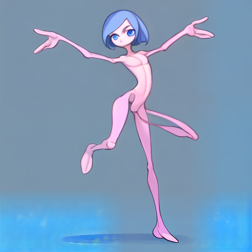 Full length hero for a game or cartoon. Humanized beans. Two thin arms and two thin legs. Small torso. Big Blue eyes. dancing
