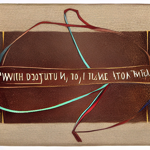  A beautiful ribbon entwined with yellow roots with a place for the inscription text without a background