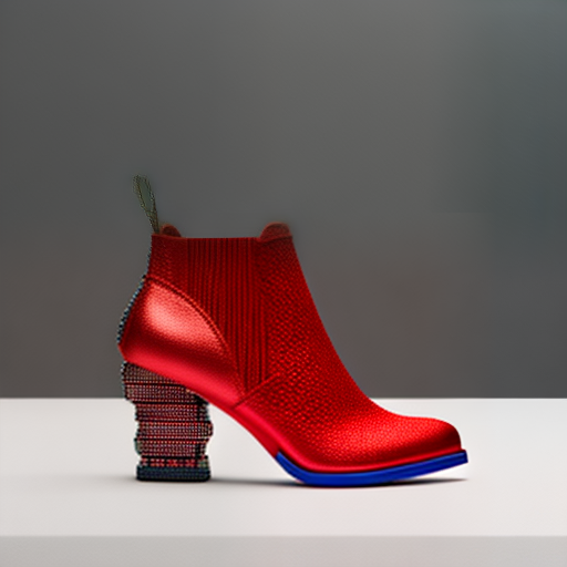 mdjrny-v4 style Highly detailed, Irregular Choice, Balenciaga, 3D Printed, shoe with chunky heels in the style of Twin Peaks,,