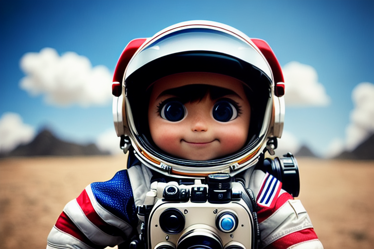 modelshoot style Cover kid's book, little astronaut, rocket on the launcher DSLR photography, sharp focus, Unreal Engine 5, Octane Render, Redshift, ((cinematic lighting)), f/1.4, ISO 200, 1/160s, 8K, RAW, unedited, symmetrical balance, in-frame
